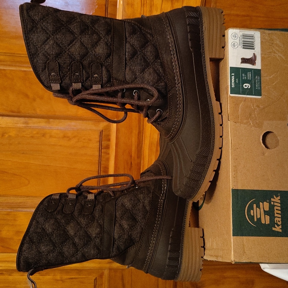 Kamik Sienna 3 Dark Brown Lace-Up Boots - Picture 4 of 6